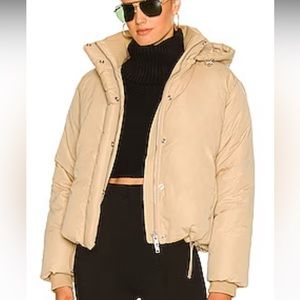 L'Academie winter bomber jacket.  TAN. L.